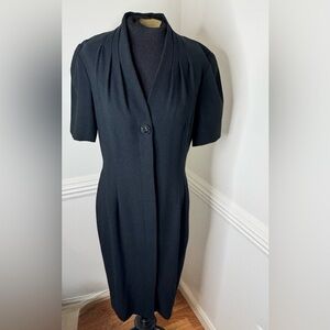 90’s Liz Claiborne Classic Black Mid Sleeve Dress
